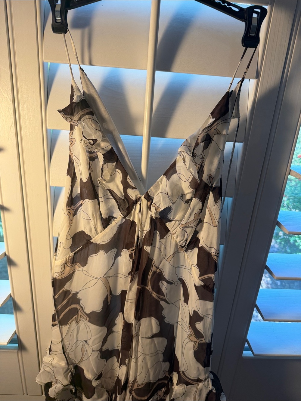 Rails Brown and Cream Floral Tiered Maxi Dress - Picture 2 of 5